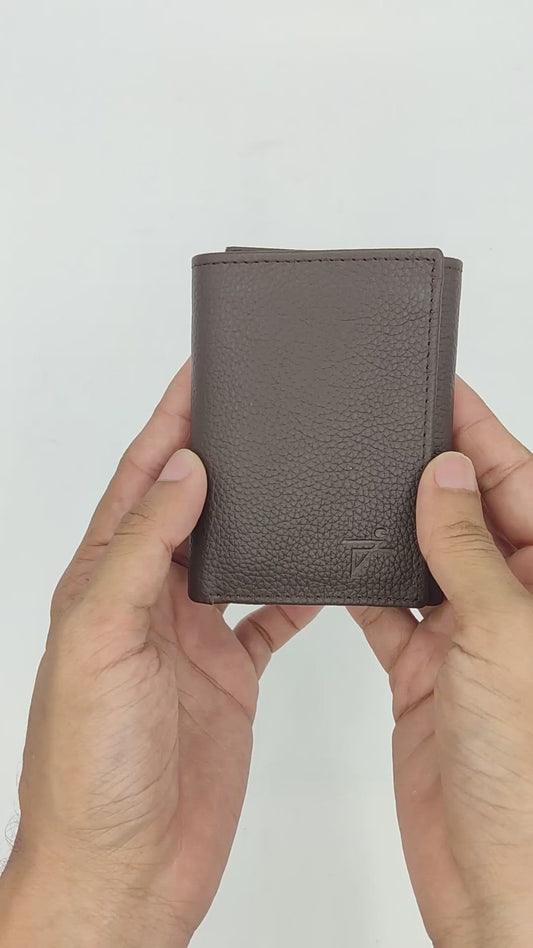 RFID Blocking Trifold Leather Wallet for Men – Slim & Durable