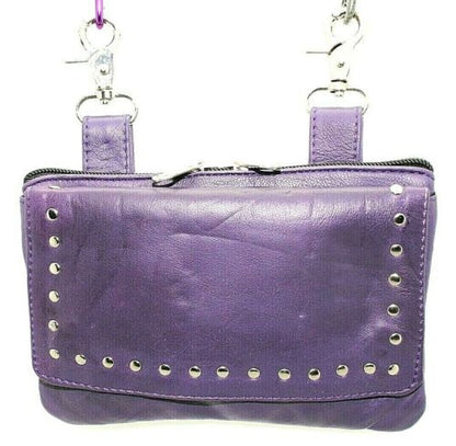 Leather Loop Bag with Studs