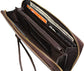RFID Safe Leather Wristlet Clutch Wallet For Women Metal Zip Wristlet Purse Crunch Texture Black, Tan Purple