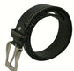 Men’s Top Grain Leather Belts for Men Black  Solid Belt 1'.5 wide J9892