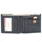 Hipster Leather Wallet For Men Euro Size Bifold Wallet Black Center Flip ID Zip Pocket