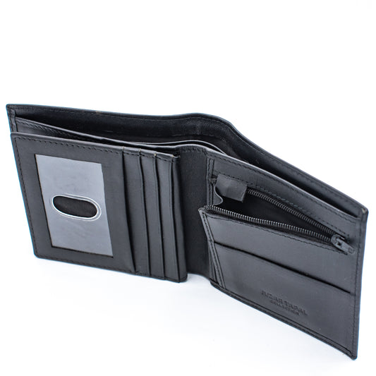 Men's Black Leather Bifold Wallet | Chic Fashion