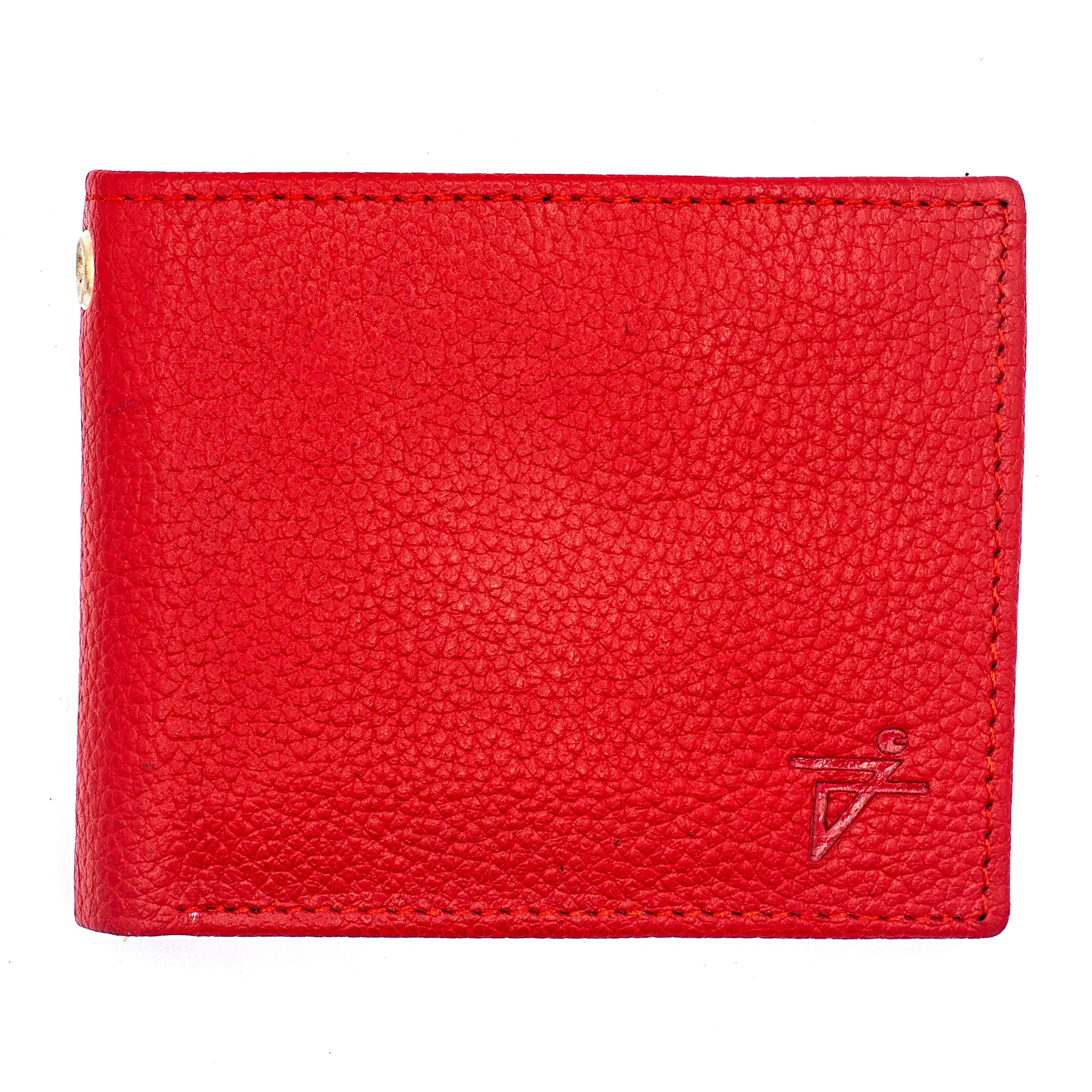 Red Slim Leather Bifold Wallet – RFID Secure