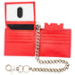 Men's RFID Blocking Red Bi-fold Chain Wallet with Window ID and Key Holder  J521 - WC