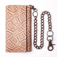 Cobra Brown Tri-fold Chain Wallet Checkbook Size RFID Leather
