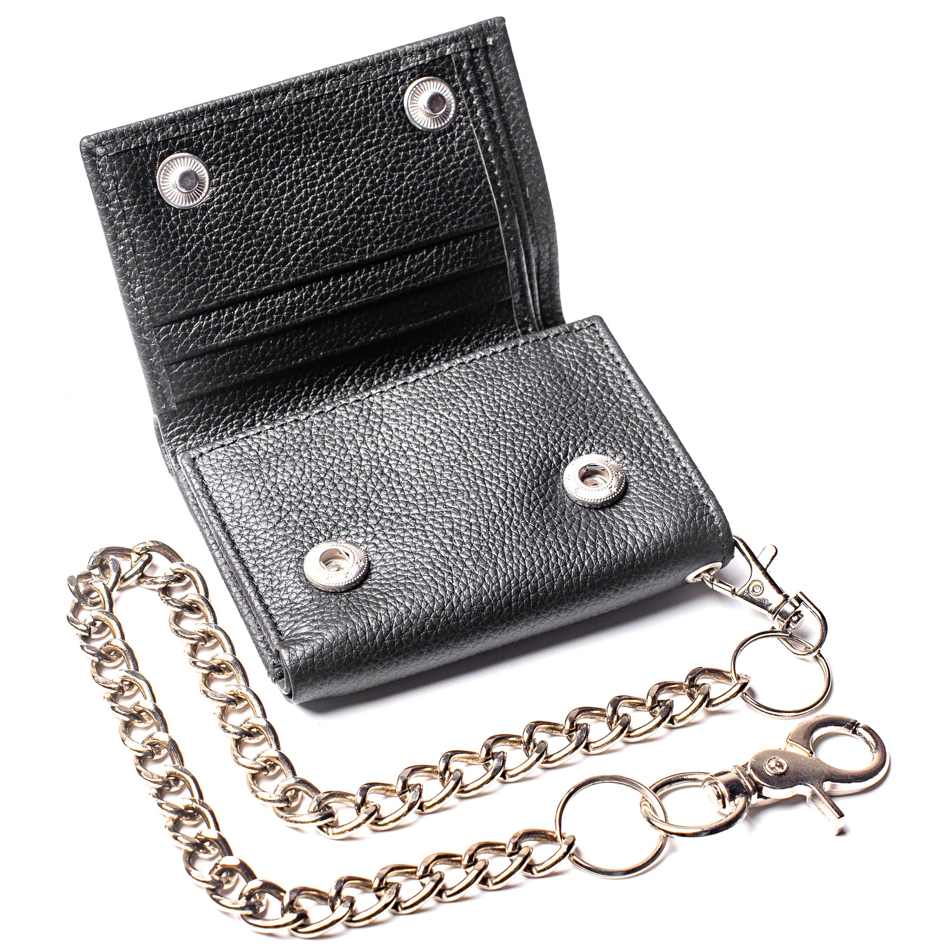 thumbnail image 2 of Juzar Tapal Collection Men's RFID Blocking Leather Trifold Wallet With Chain - Western Tan, Handmade 2 of 5