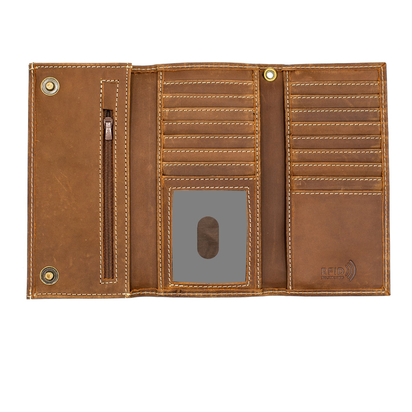 Checkbook Tri-fold Wallet with Snap Closer-