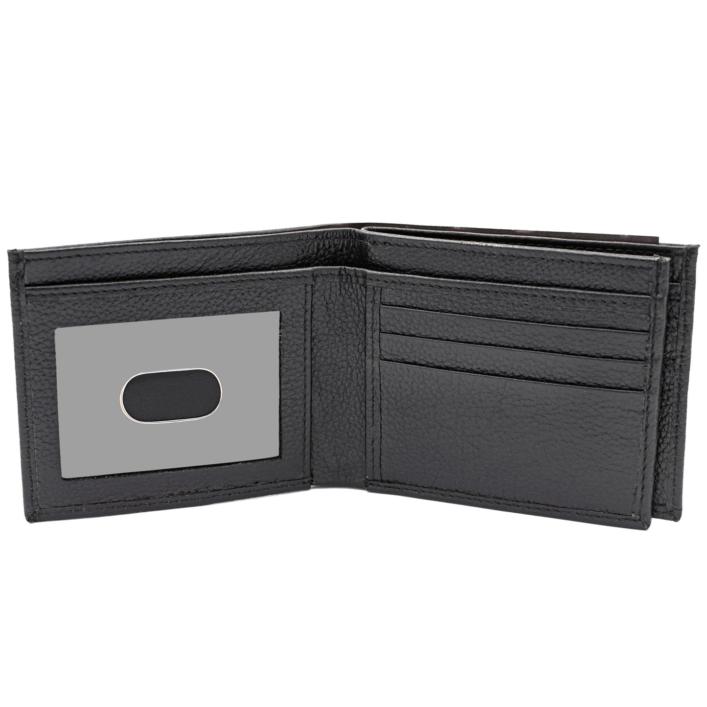 RFID Blacking Black Bifold Leather Wallet Model : 528-3B