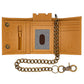 Trifold Chain Wallet with Snaps RFID Signal Blocking