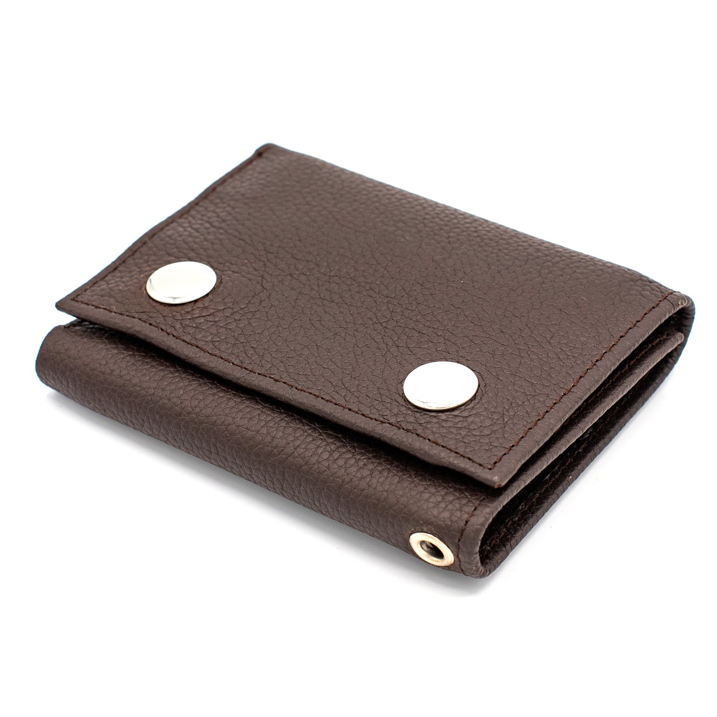 Snap Button Trifold Wallet for Biker