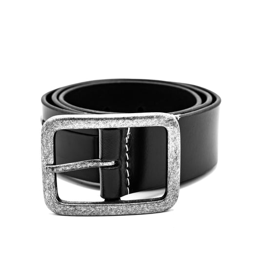 Black Leather Belt for men Jeans Studded