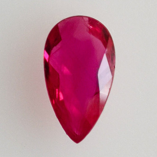 2.09 Carats Pear Cut Old Burma (Myanmar) Pigeon's Blood Red Ruby Heated GIA Certified of U.S.A 4C Natural Corundum
