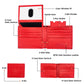 Men's RFID Blocking Leather Red Bi-fold  Wallet Model : J521