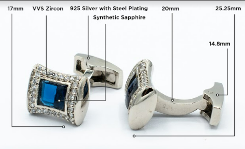 Cufflinks for Men Sterling 925 Silver