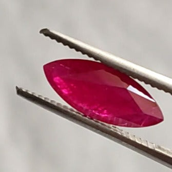 Marquis Cut Red Ruby Heated Mozambique GIA Certified Natural Ruby 1.97 Carats