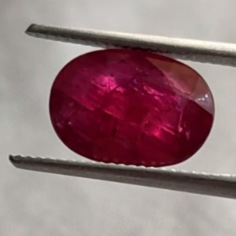 Oval Cut Red Ruby Heated 2.73 CT Mozambique GGI Certified Natural Corundum